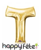 Ballon lettre en aluminium doré de 33 cm, image 20