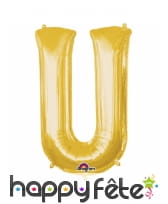 Ballon lettre en aluminium doré de 33 cm, image 21