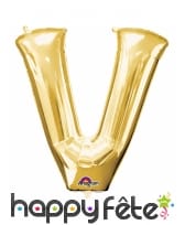 Ballon lettre en aluminium doré de 33 cm, image 22