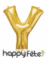 Ballon lettre en aluminium doré de 33 cm, image 25