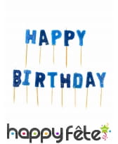 Bougie lettres Happy Birthday sur pic, image 3
