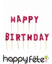 Bougie lettres Happy Birthday sur pic, image 4