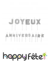 Bougies lettre joyeux anniversaire sur pique, image 1
