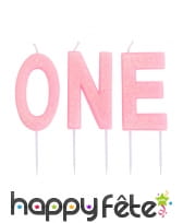 Bougies lettres ONE de 9,5 cm, image 1