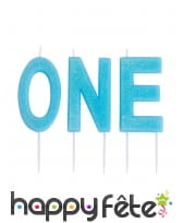 Bougies lettres ONE de 9,5 cm, image 2