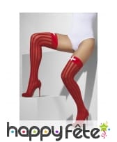 Bas lignes verticals rouges avec croix blanche