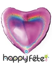 Ballon métal alu en coeur anis, image 2