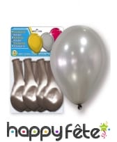 Ballons métallisé argenté, par 12, image 1