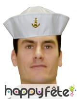 Bob marin avec ancre dorée