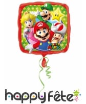 Ballon Mario Bros carr&eacute; de 43cm