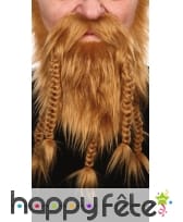 Barbe-moustaches blonde de vicking
