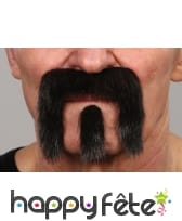 Bouc moustache de motard. Noire