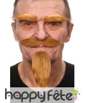 Barbiche, moustaches et sourcils blonds