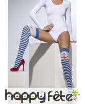 Bas marine lignés blancs, image 1