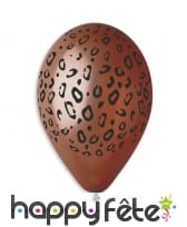 Ballons marron motifs léopard