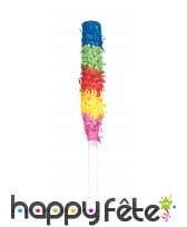 Bâton multicolore pour pinata de 43 cm
