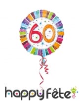 Ballon nombre anniversaire coloré de 43cm, image 5