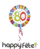 Ballon nombre anniversaire coloré de 43cm, image 7