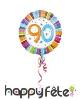 Ballon nombre anniversaire coloré de 43cm, image 8