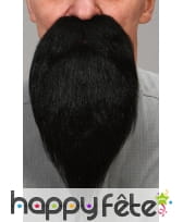 Barbe noire avec moustaches luxe