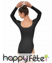 Body noir avec longues manches, pour femme, image 1