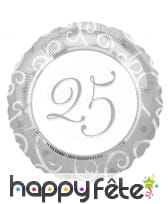 Ballon noce d'argent, 25 ans