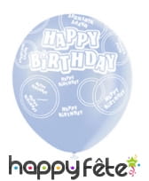 Ballon nombre d'anniversaire blanc bleu, image 1
