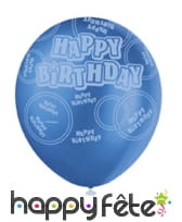 Ballon nombre d'anniversaire blanc bleu, image 2