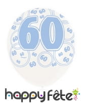 Ballon nombre d'anniversaire blanc bleu, image 8