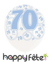 Ballon nombre d'anniversaire blanc bleu, image 9