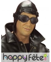 Bonnet noir d'aviateur