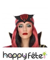 Bandeau noir en forme de chauve-souris, femme