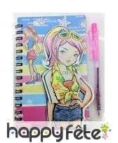 Bloc note girly de 42 pages