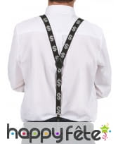 Bretelles noires imprimé dollar argenté, image 1