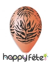 Ballons orange motif jungle