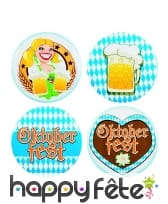 Badges Oktoberfest ronds, par 4