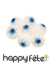 Balle phosphorescente en forme de yeux