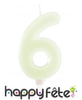 Bougies phosphorescentes en chiffres de 6 cm, image 7