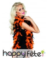 Boa plume noire et orange 180 cm, image 1