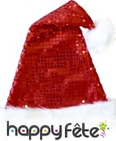 Bonnet pere noel pailletté