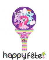 Ballon petit poney rose de 15x30cm