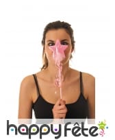 Baguette rose avec étoile, 35cm