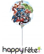 Ballon rond Avengers en action de 23 cm