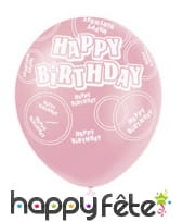 Ballons roses d'anniversaire avec âge imprimé, image 9