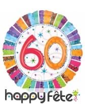 Ballon rond en aluminium imprimé âge, image 1