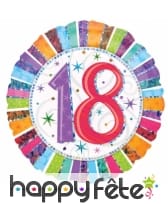 Ballon rond en aluminium imprimé âge, image 2