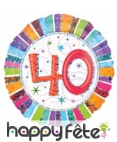 Ballon rond en aluminium imprimé âge, image 3