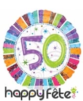 Ballon rond en aluminium imprimé âge, image 4