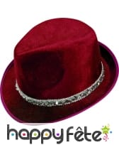 Borsalino rouge en velours