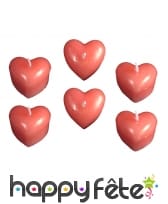 Bougies rouges en forme de coeur